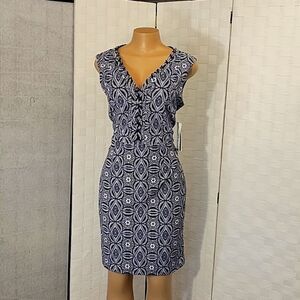 BRAND NEW PEACH VELVET SLEEVELESS LACE-UP V-NECKLINE WOMEN"S DRESS